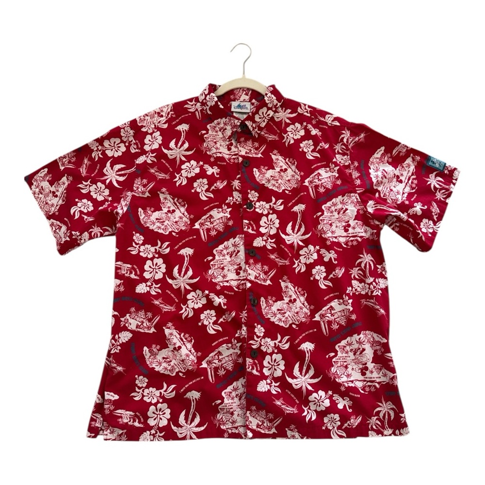 Disneyland Resort Trader Micks‎ Surf Island Mickey Mouse Hawaiian Aloha Shirt